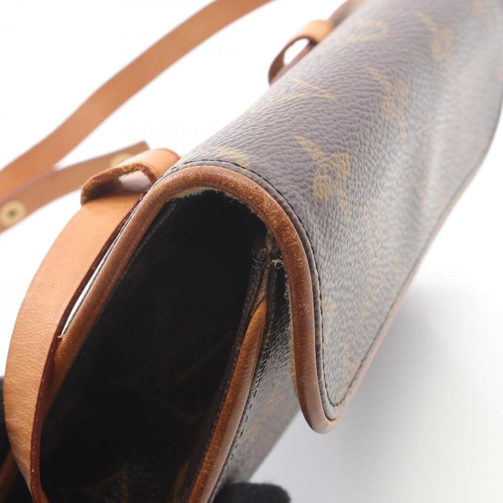 LOUIS VUITTON Authentic Brown Monogram Leather Pochette Fanny Pack - Picture 10 of 13
